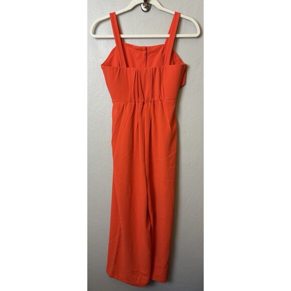 NWT Habitual Kids Girl's Wide-Leg Jumpsuit Orange Coral SIZE 16 - Picture 2 of 3